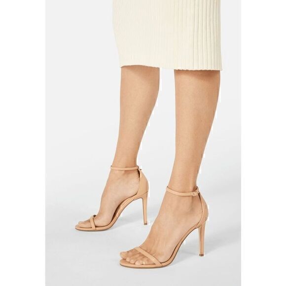NWOT Justfab Womens Beige Picture Perfect Heeled Sandal Size 9 - Picture 1 of 5